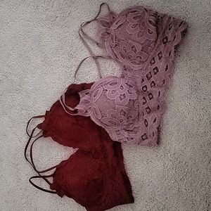 Two Pack Bralettes Sz M